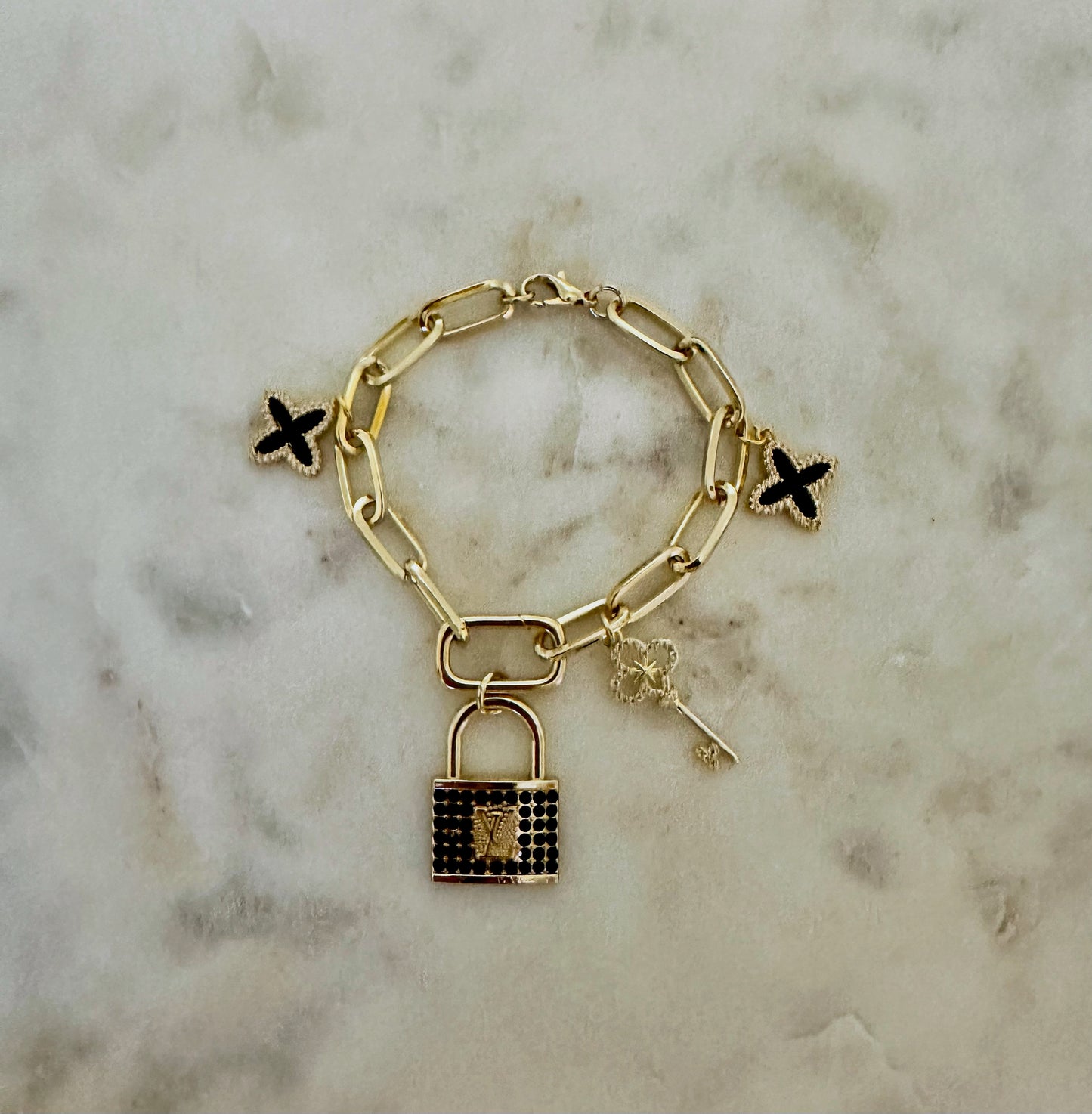 LV lock bracelet 7”