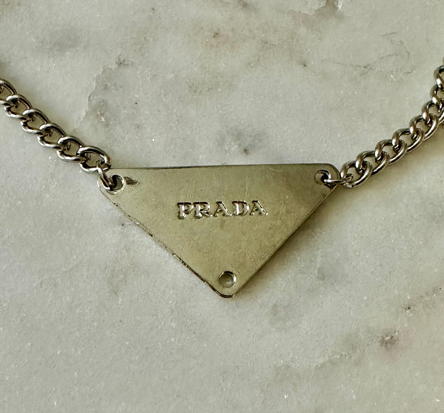 Prada Purple silver-tone necklace
