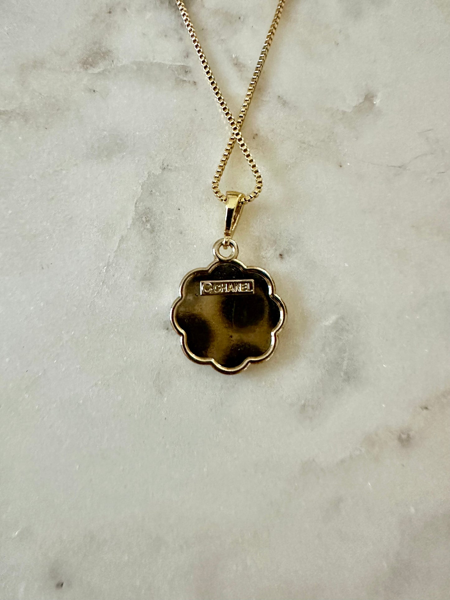 CC camelia flower necklace