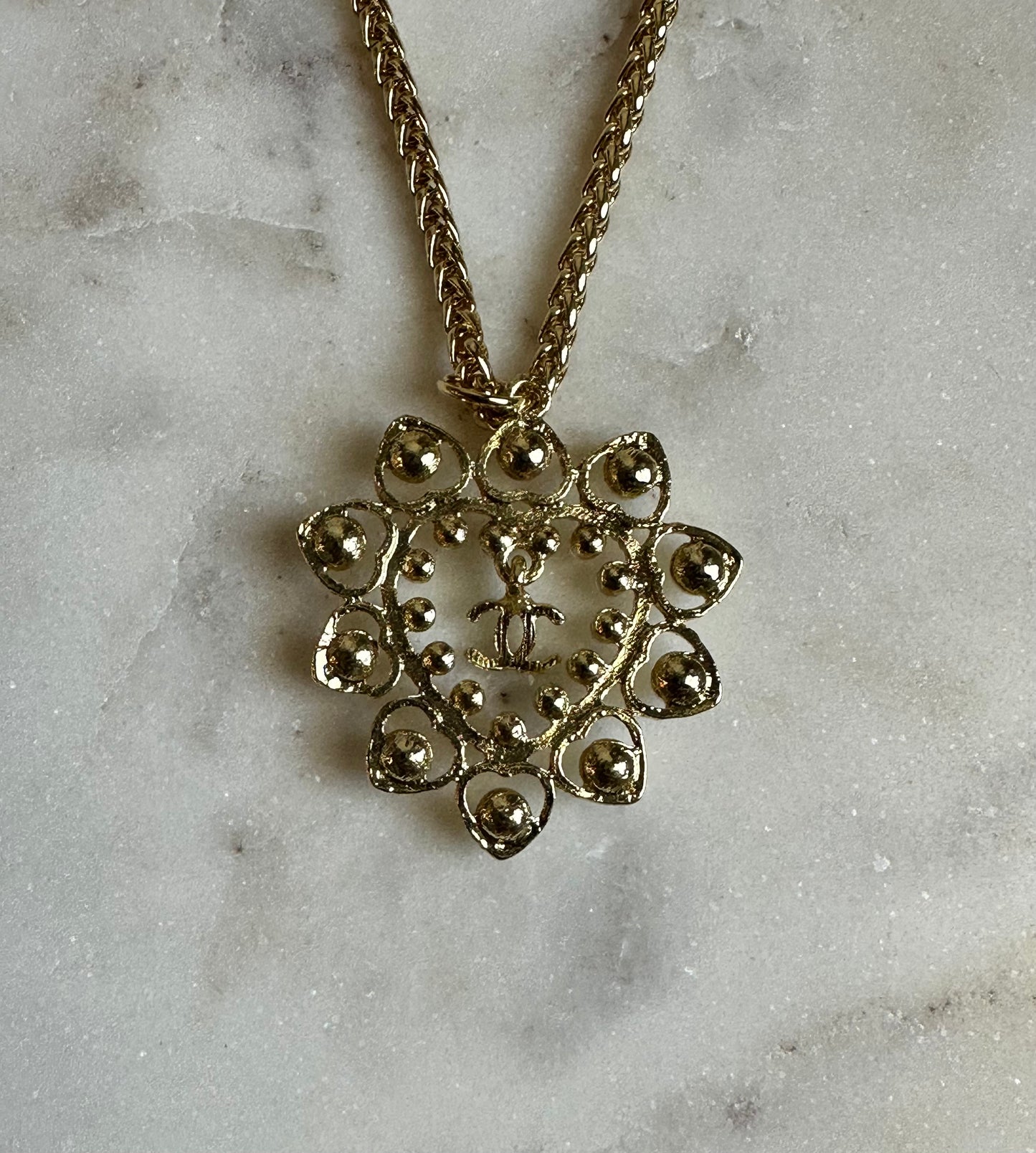 CC dangle heart necklace