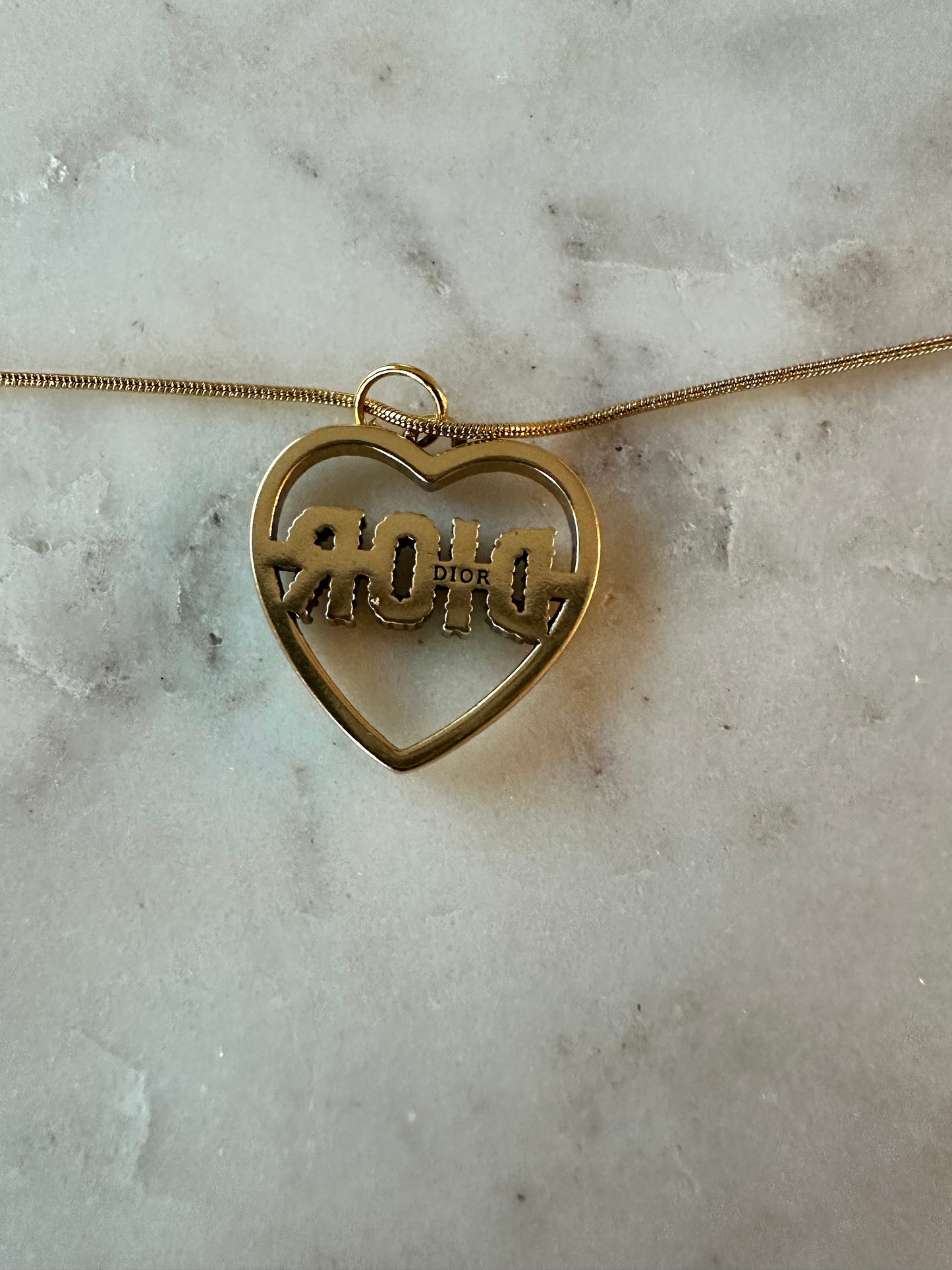 Dior heart necklace 16”