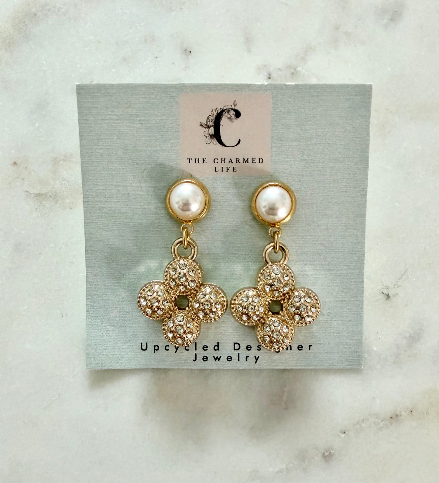 Pear and Clover earrings