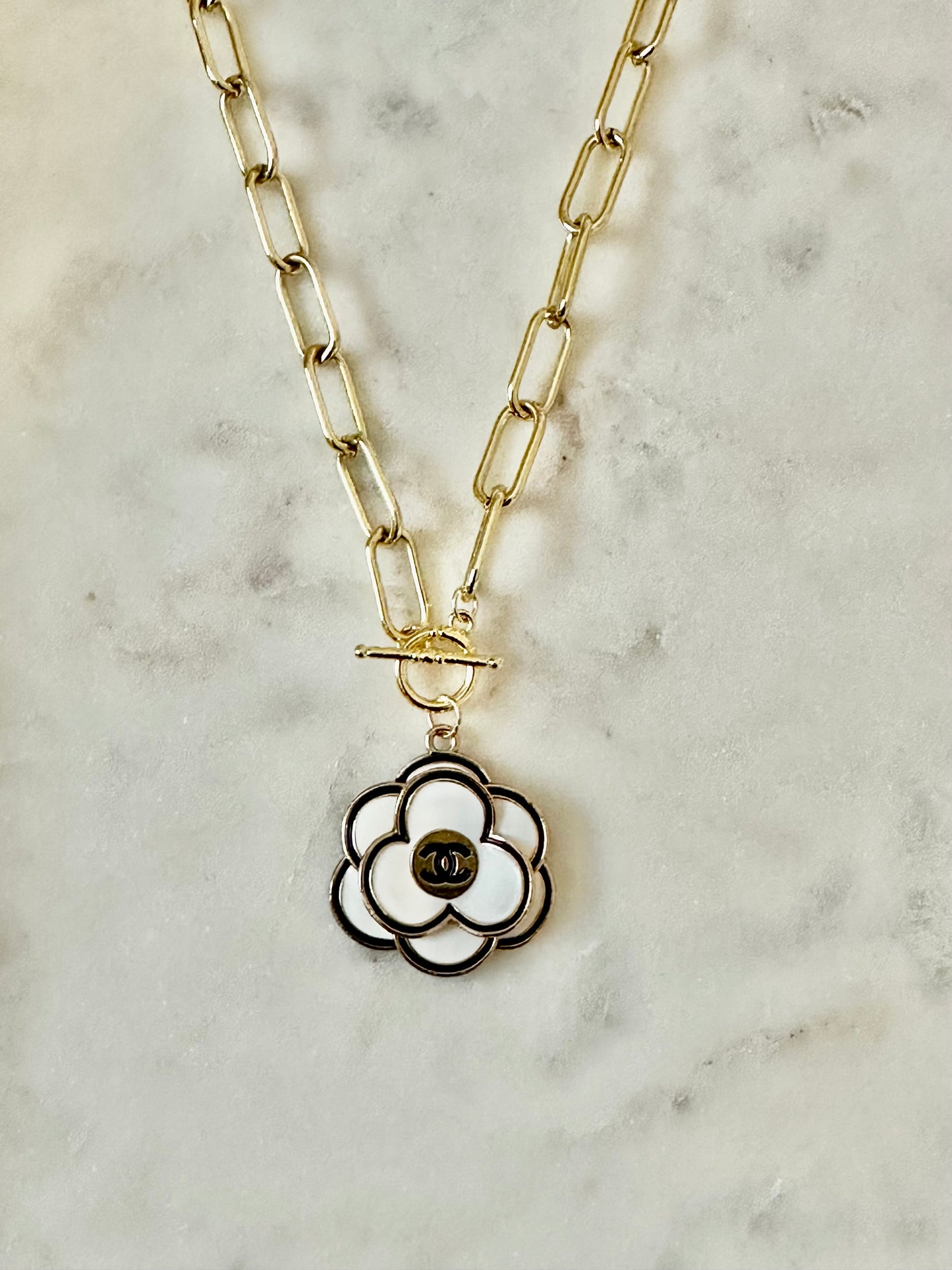 CC camellia necklace