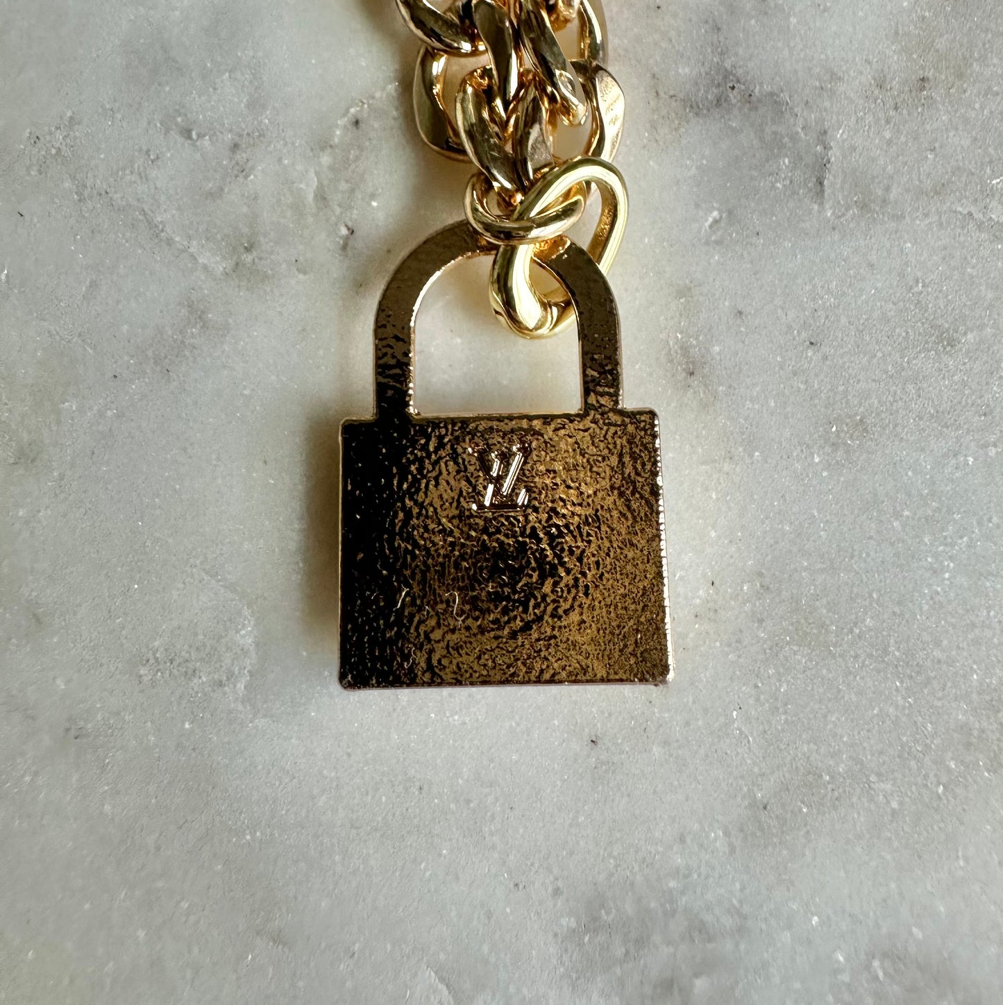 LV pearl lock necklace