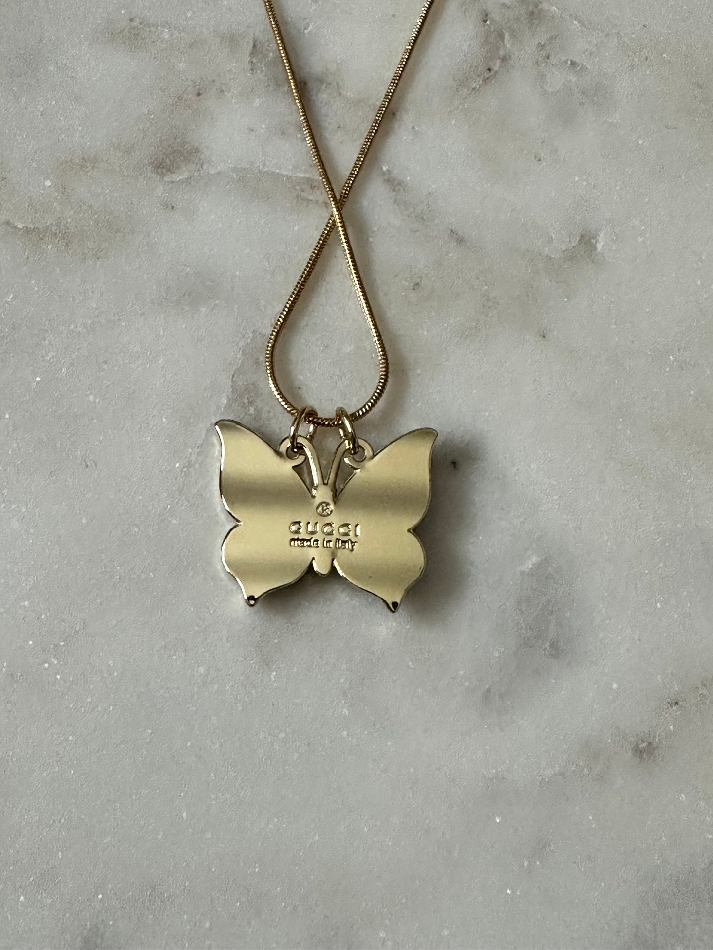 Gucci butterfly necklace
