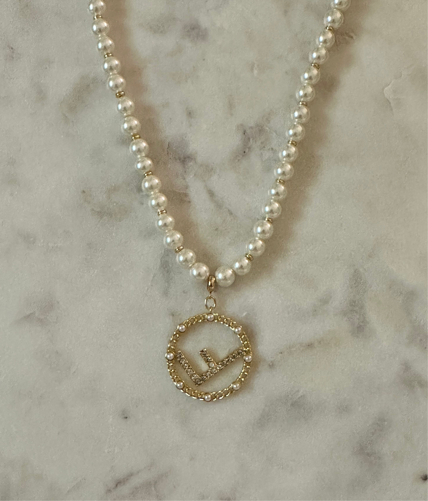 Fendi faux pearl necklace