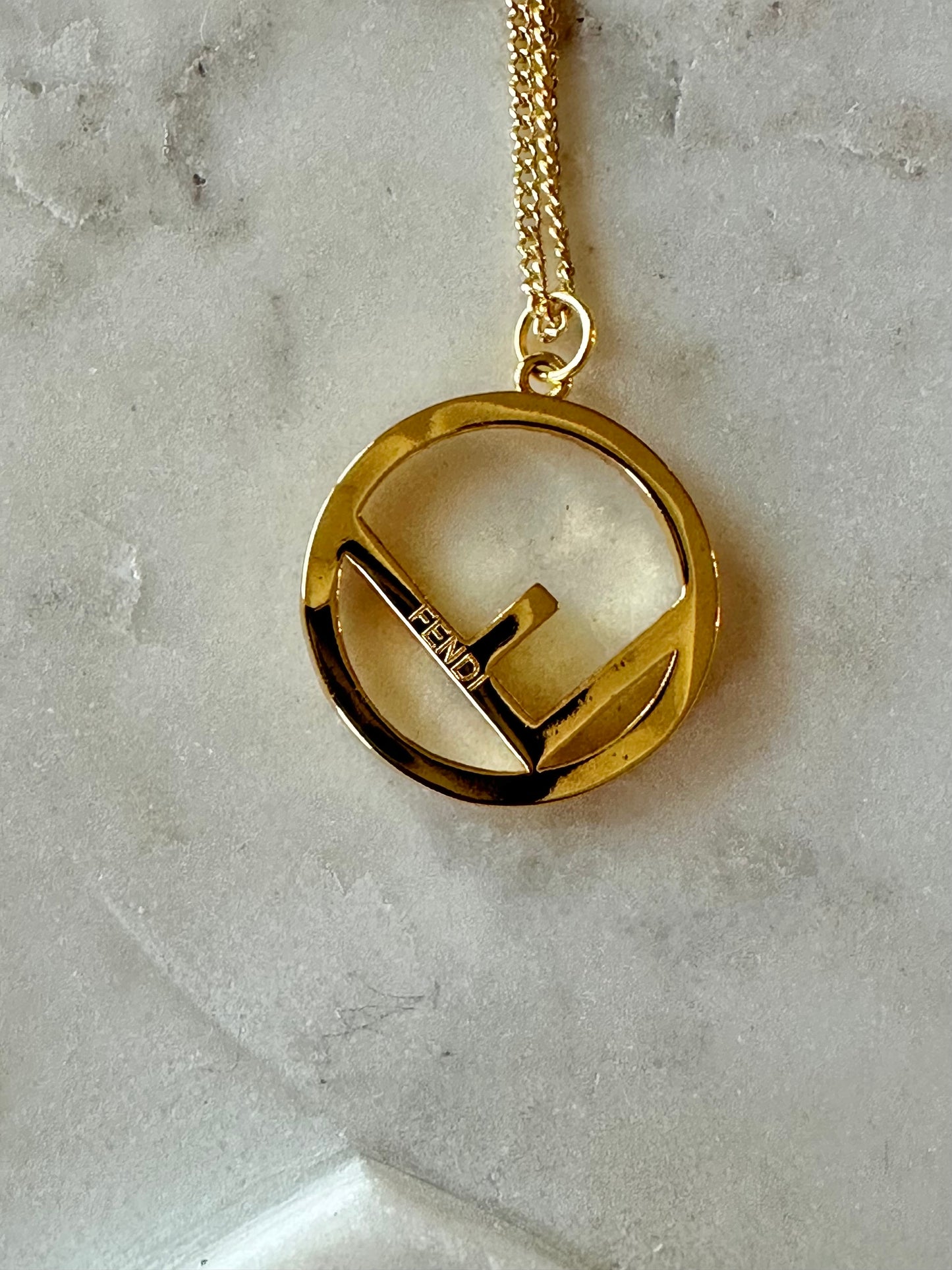Fendi rhinestone necklace 16”