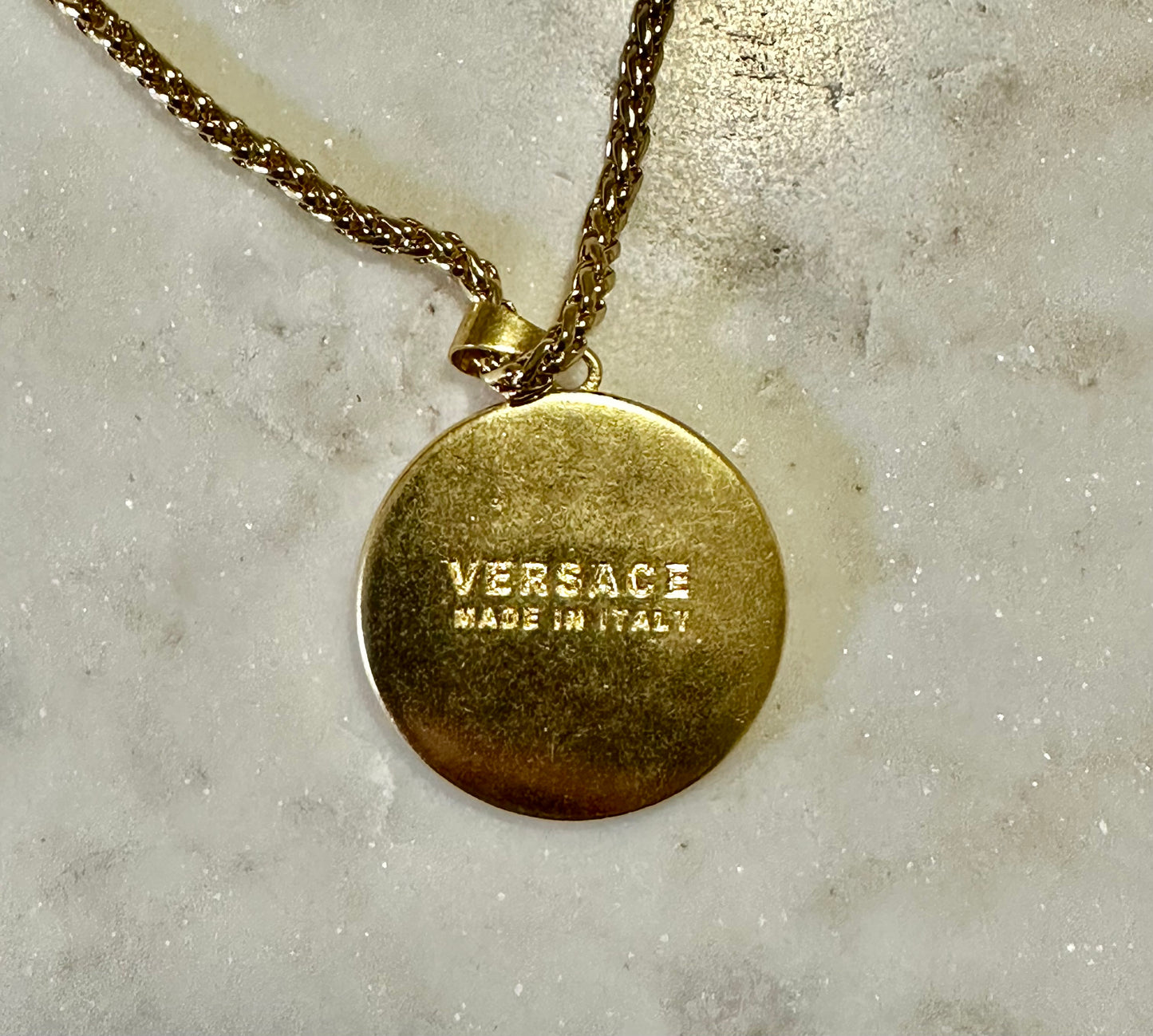 Versace medallion necklace