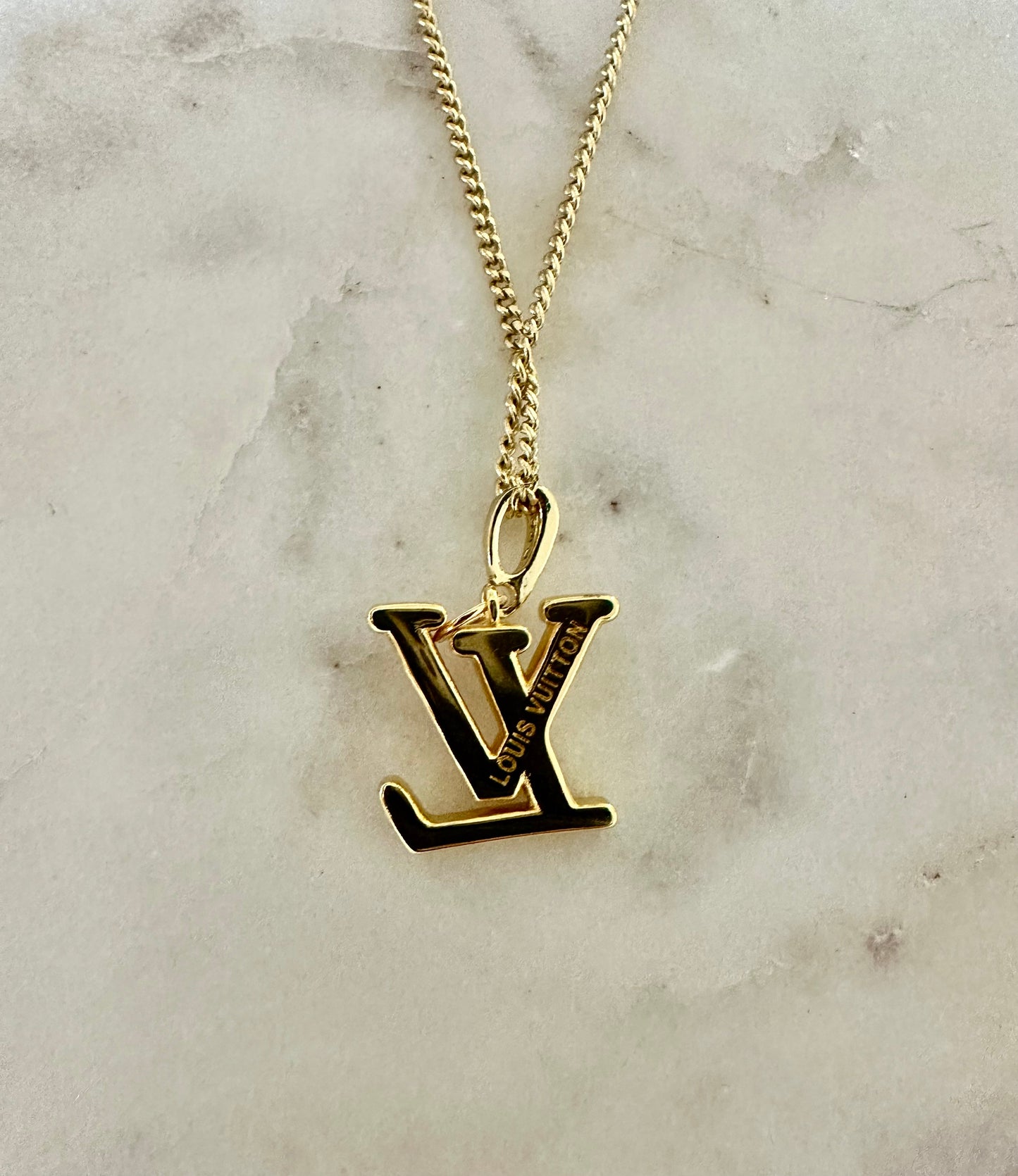 LV rhinestone necklace