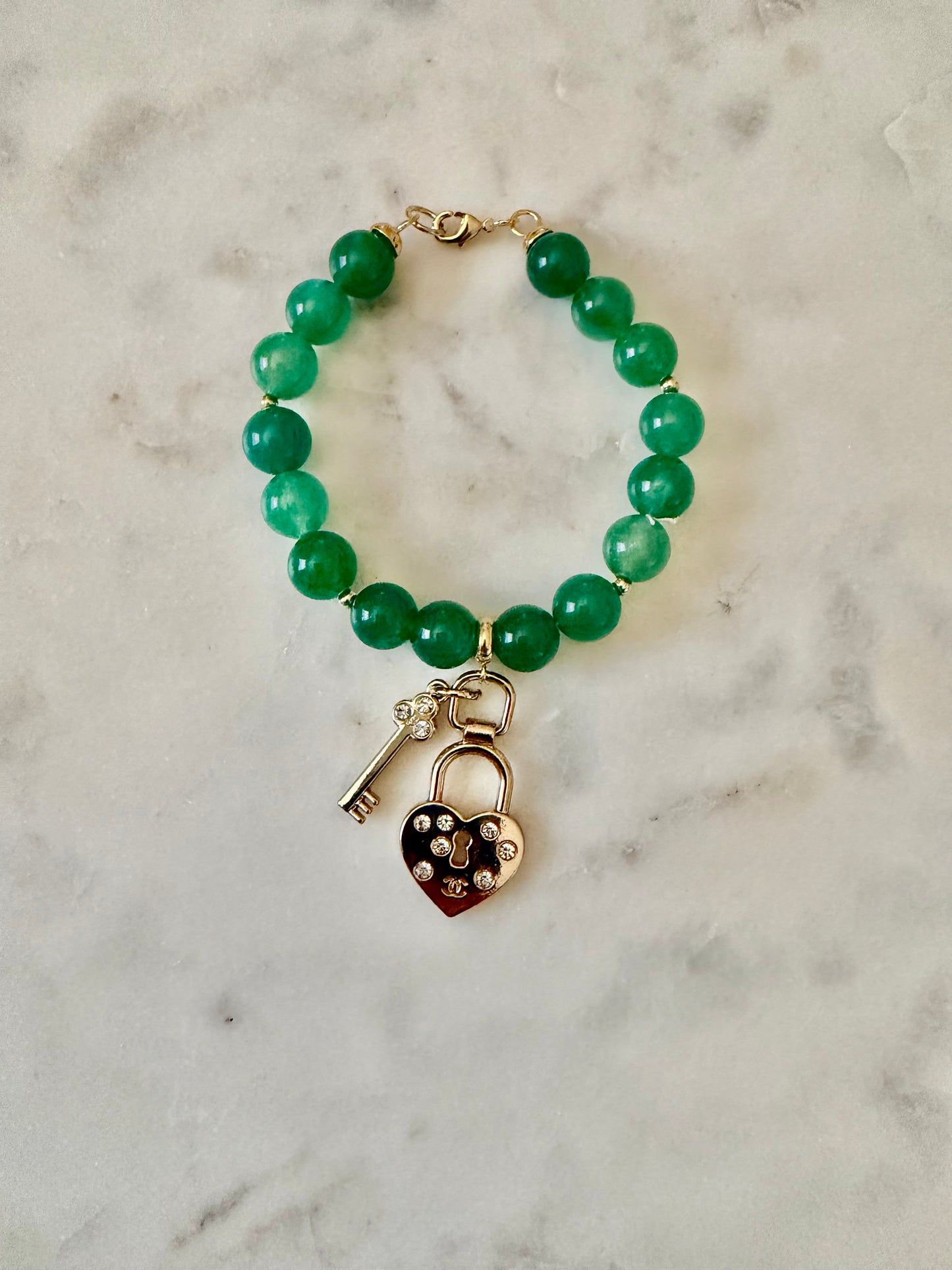 CC heart and key bracelet