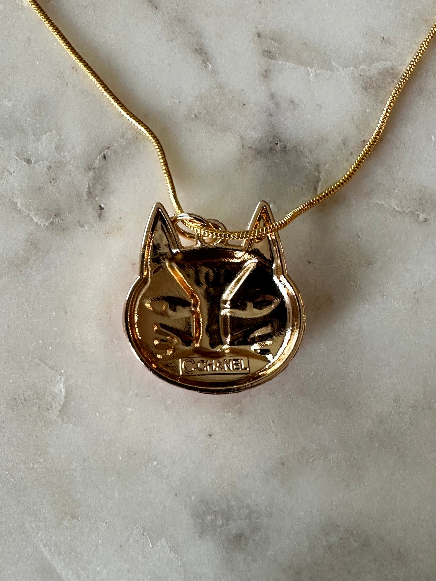 CC Pink cat necklace