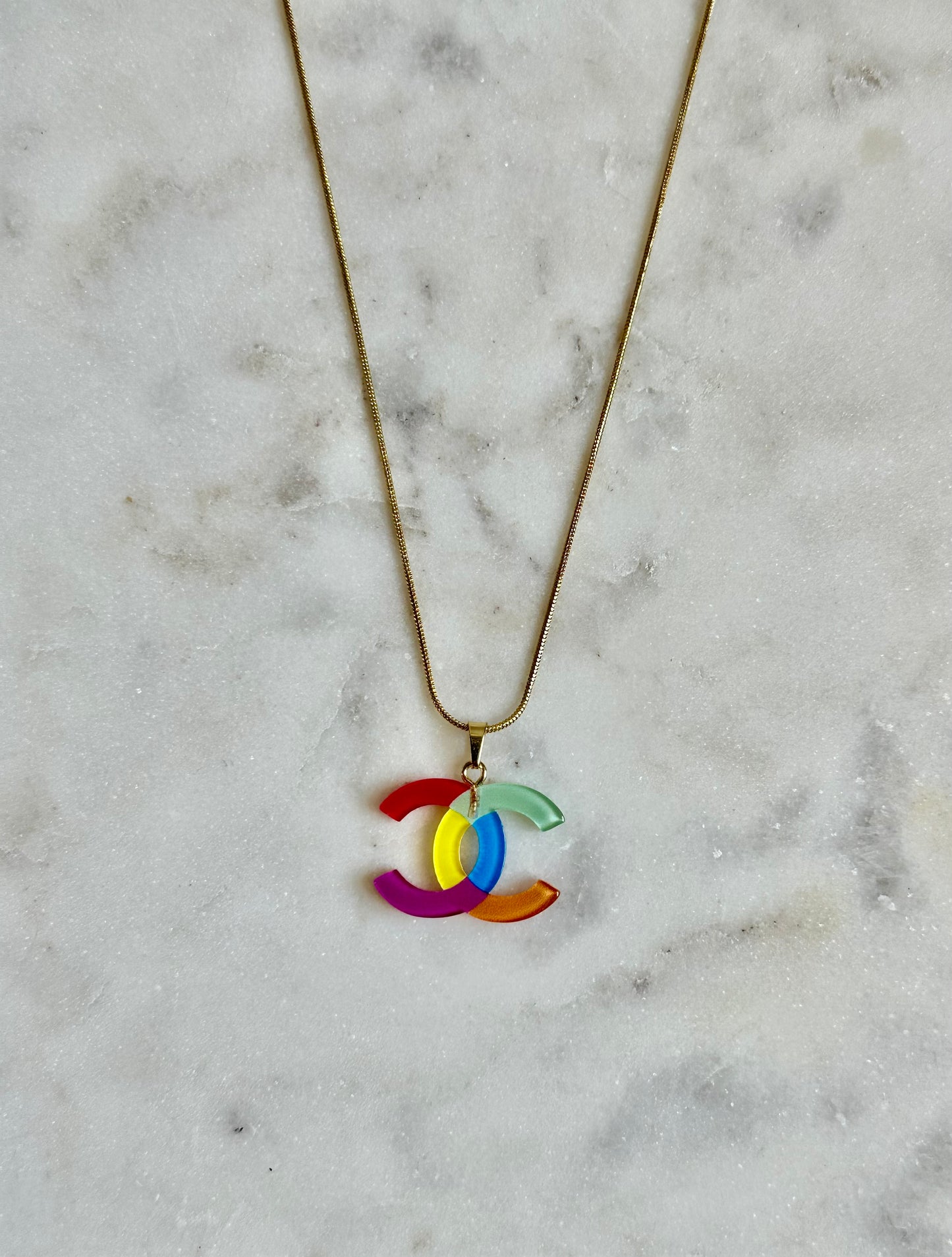 CC rainbow necklace