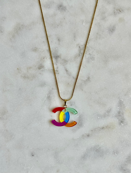 CC rainbow necklace