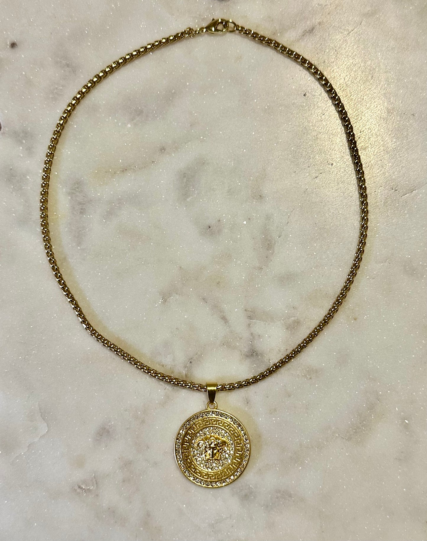 Versace medallion necklace