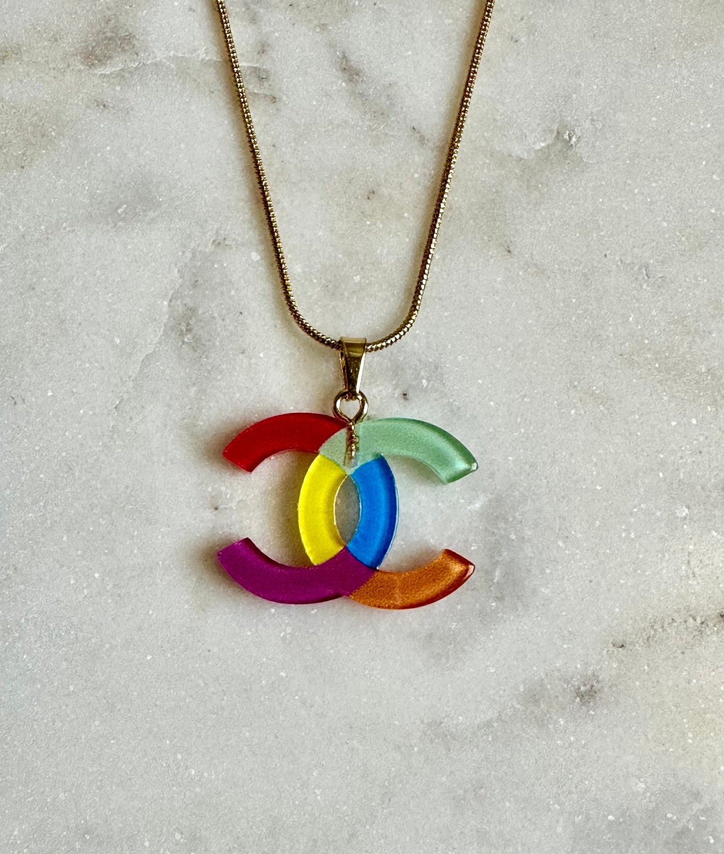 CC rainbow necklace