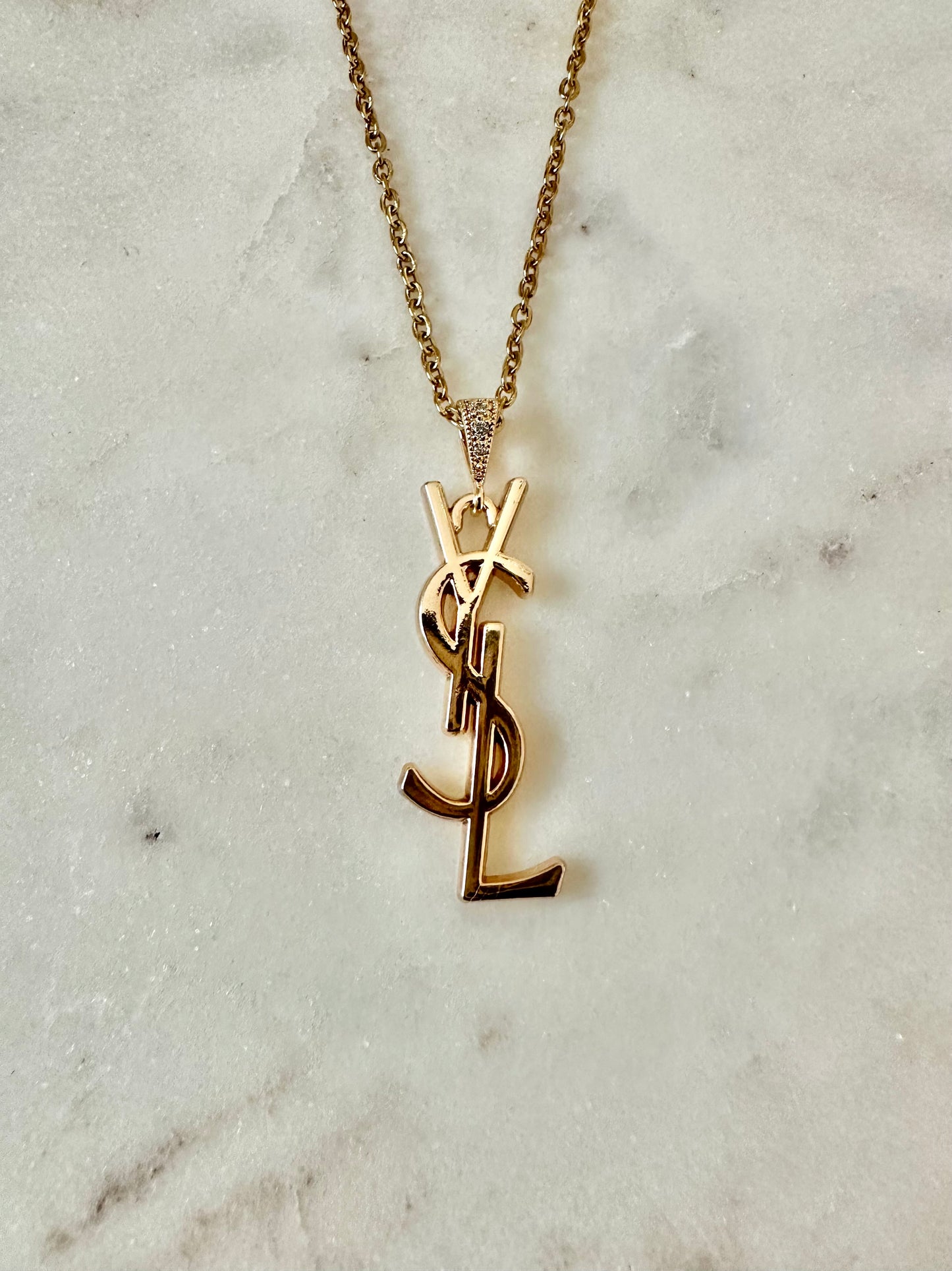 YSL Necklace gold tone