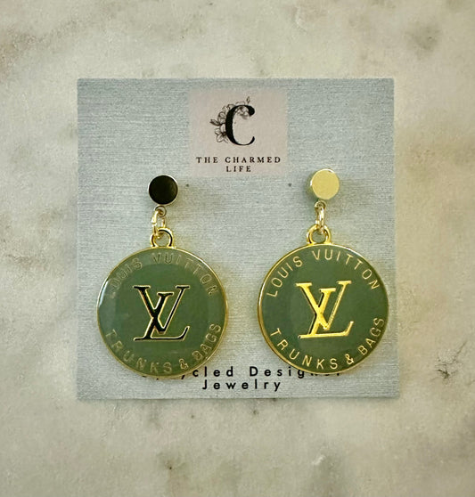 LV Sage green trunks&bag earrings