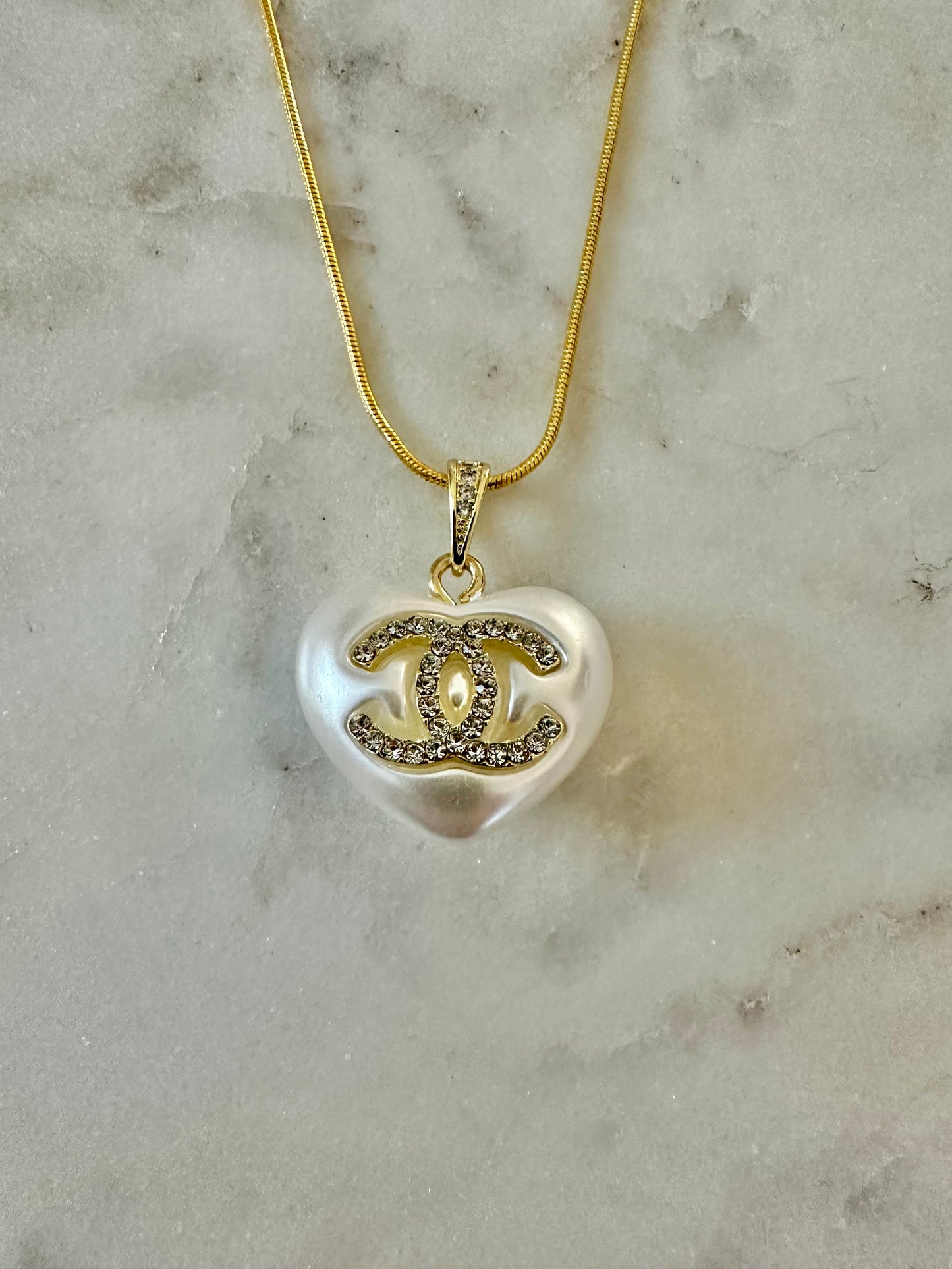 CC heart necklace