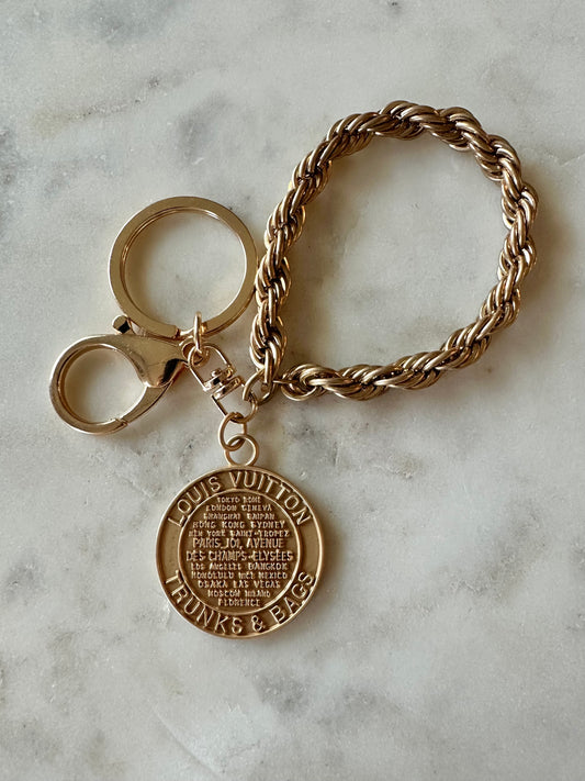 LV gold trunks&bag key chain
