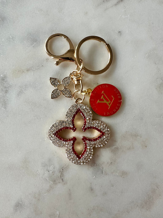 LV red keychain