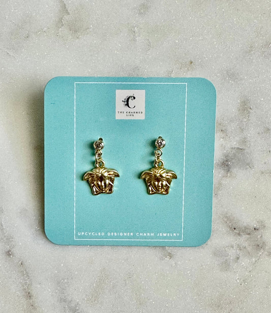 Versace mini Medusa earrings