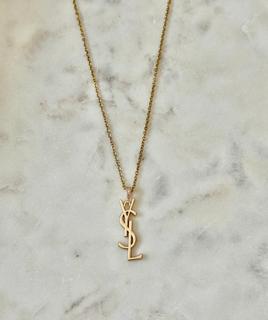 YSL Necklace gold tone
