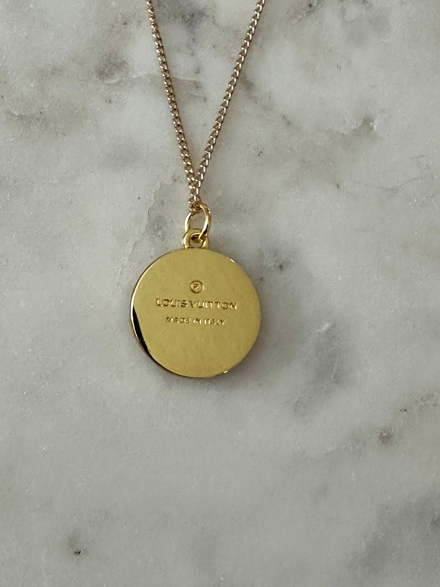 LV clover medallion necklace