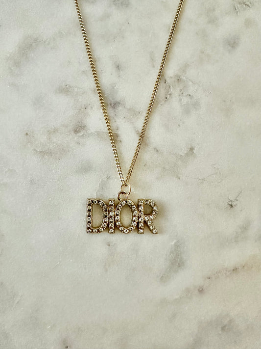 Dior rhinestone necklace