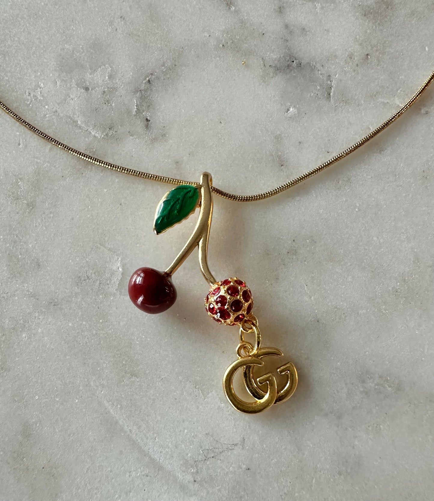 Gucci cherry necklace