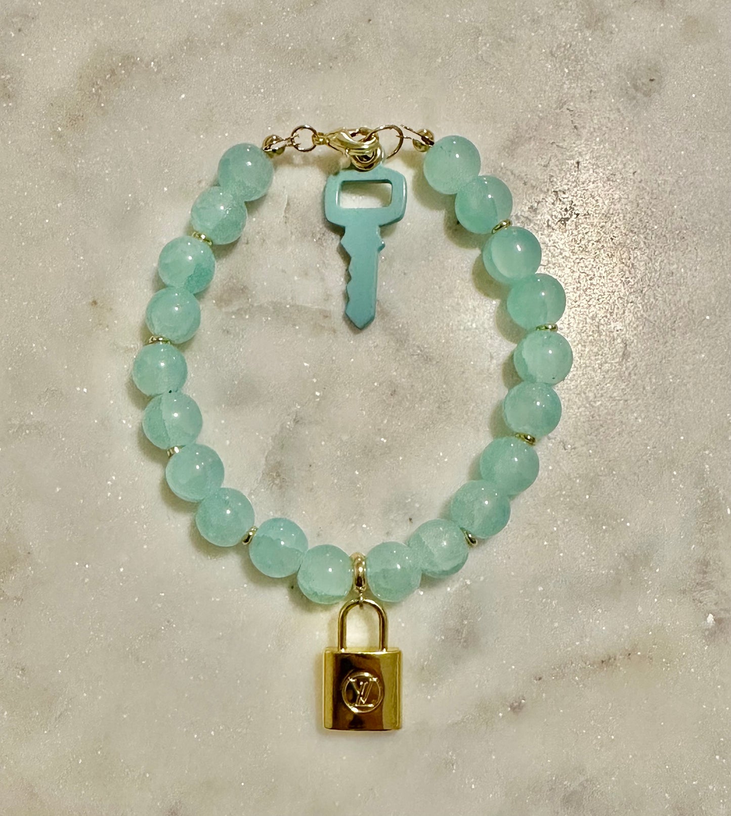 LV lock and key bracelet