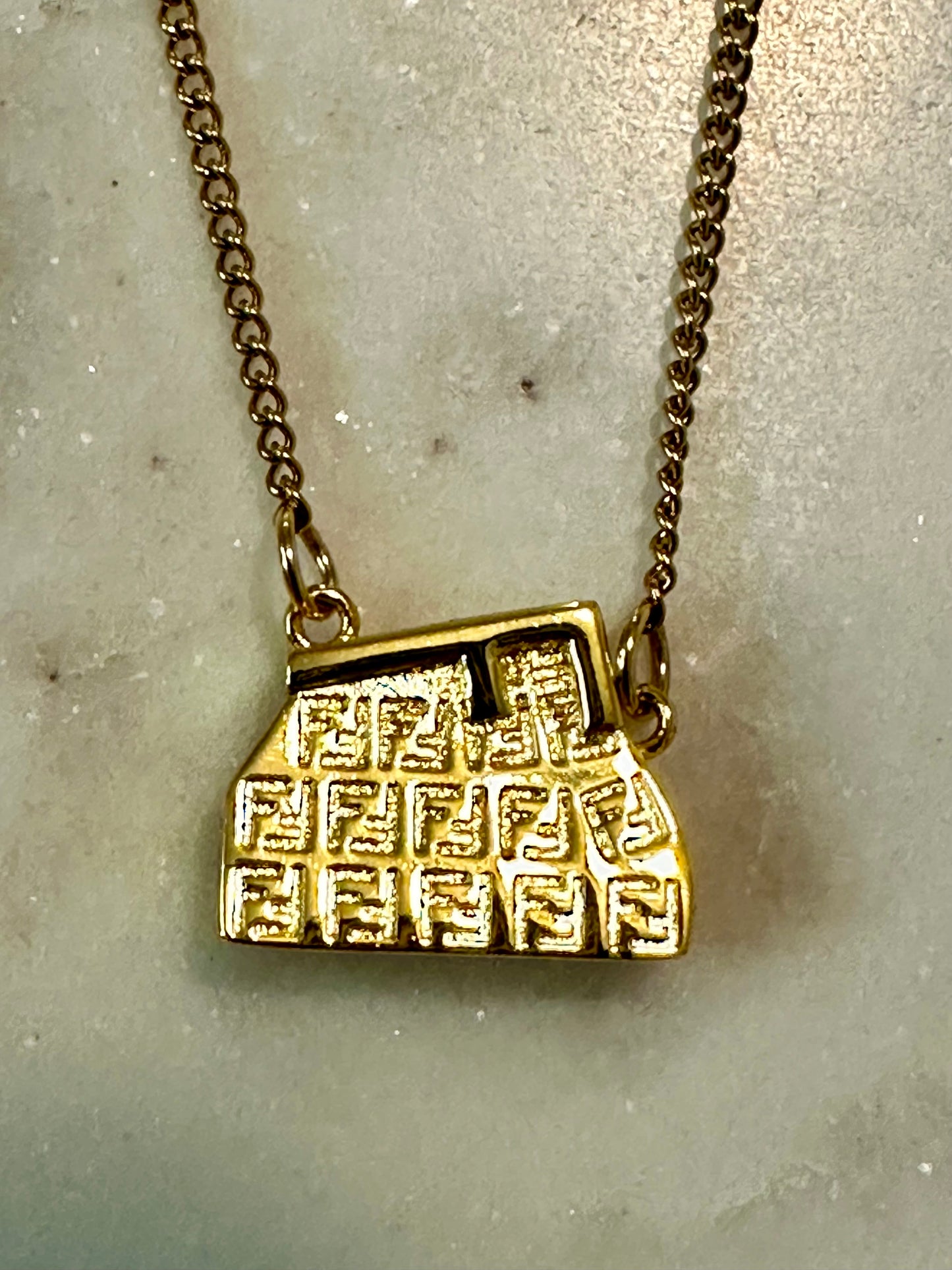 Fendi purse necklace