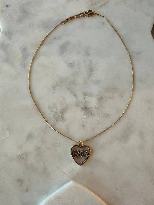 Dior heart necklace 16”
