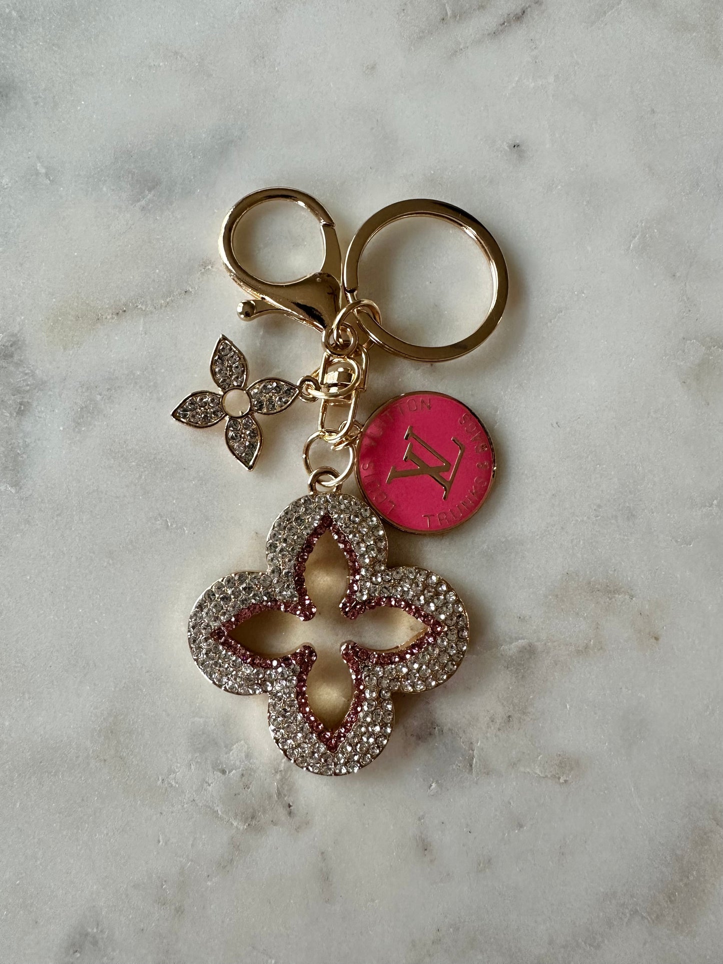 LV pink keychain