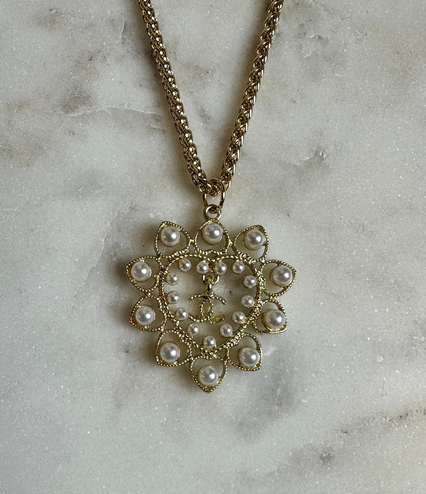 CC dangle heart necklace