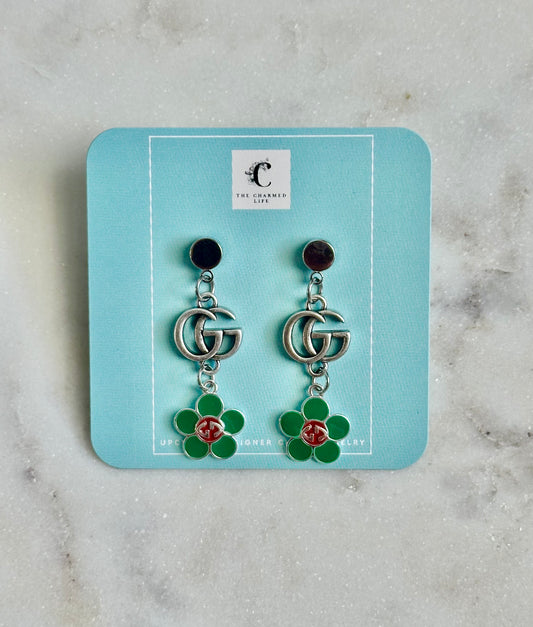 Gucci silver tone earrings