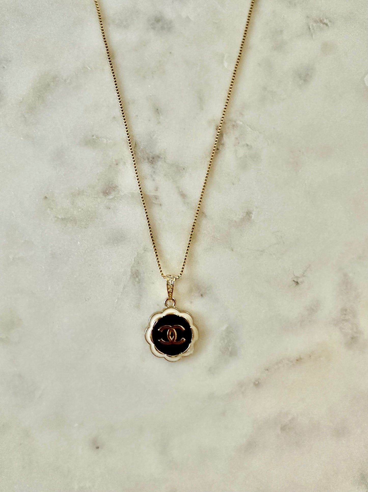 CC camelia flower necklace