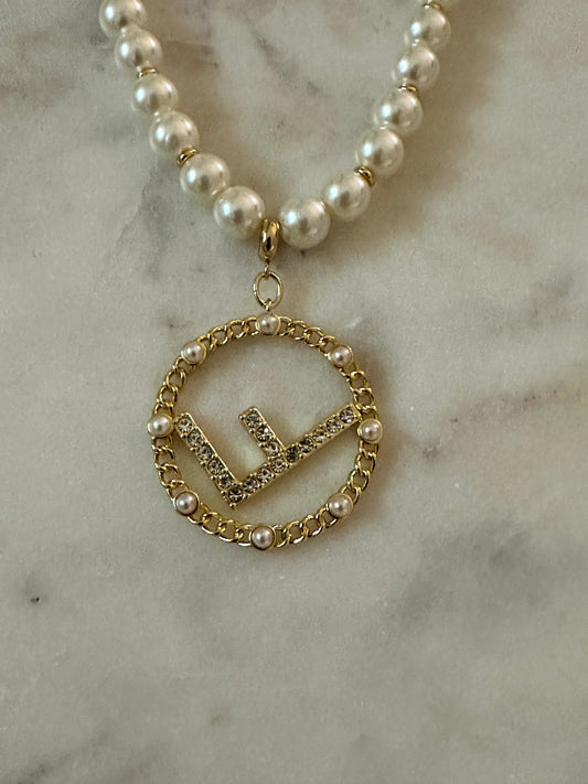 Fendi faux pearl necklace