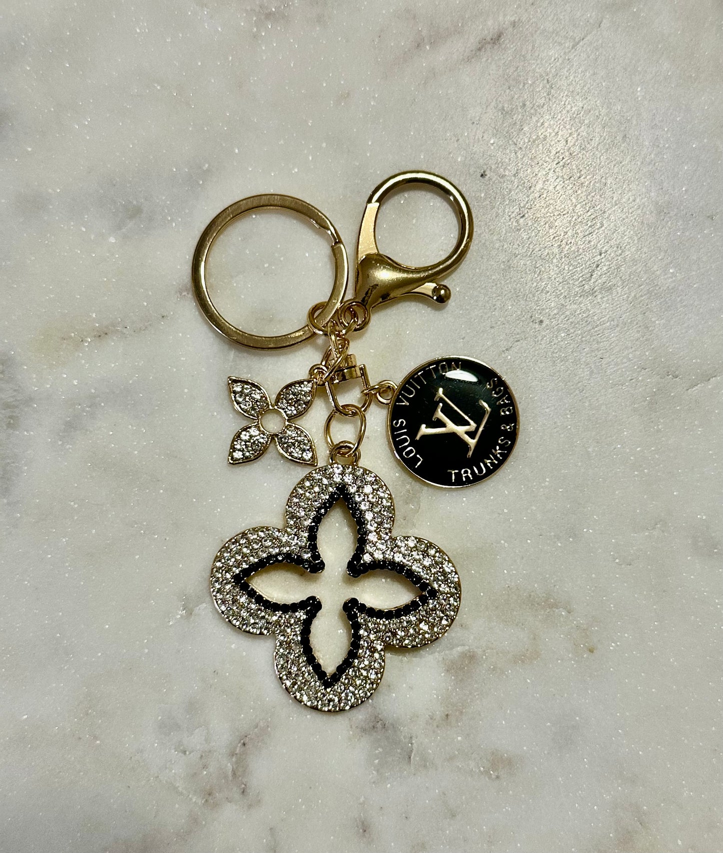 LV black keychain