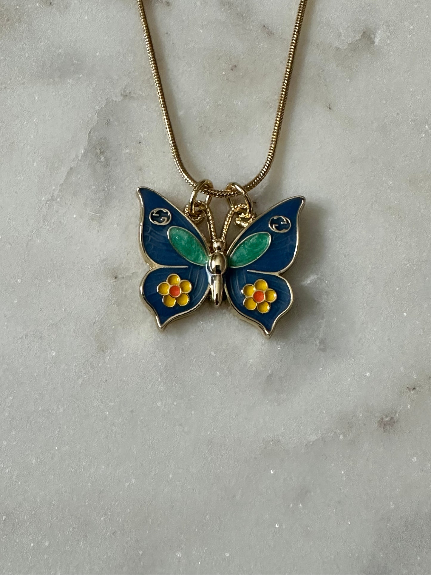 Gucci butterfly necklace