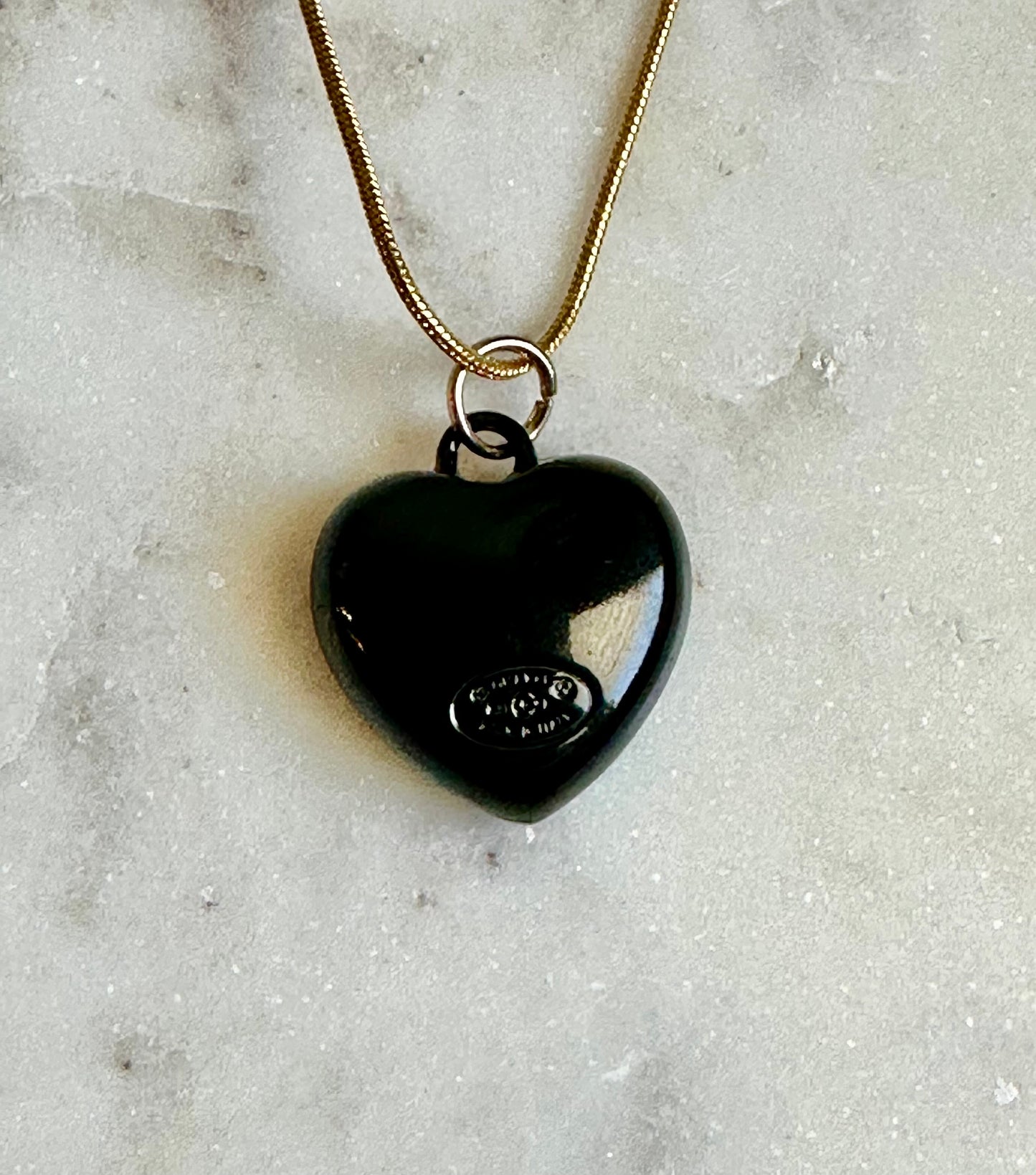 CC black heart necklace