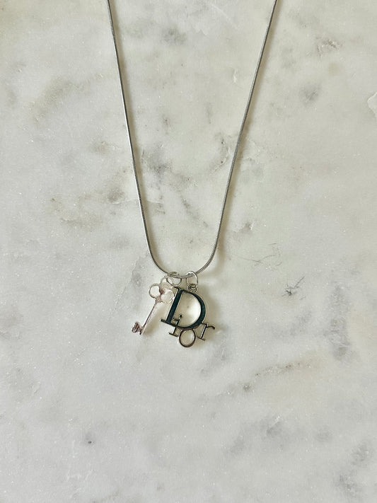 Dior Silvertone necklace