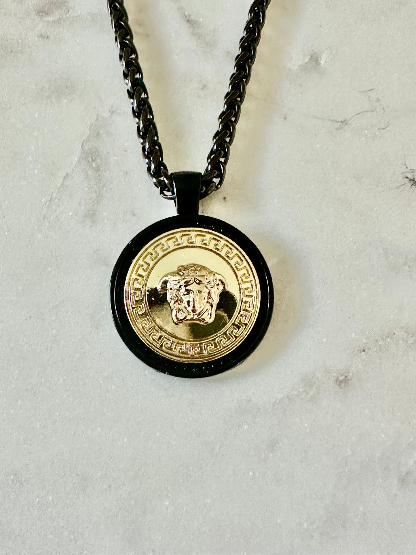 Versace Medusa medallion necklace