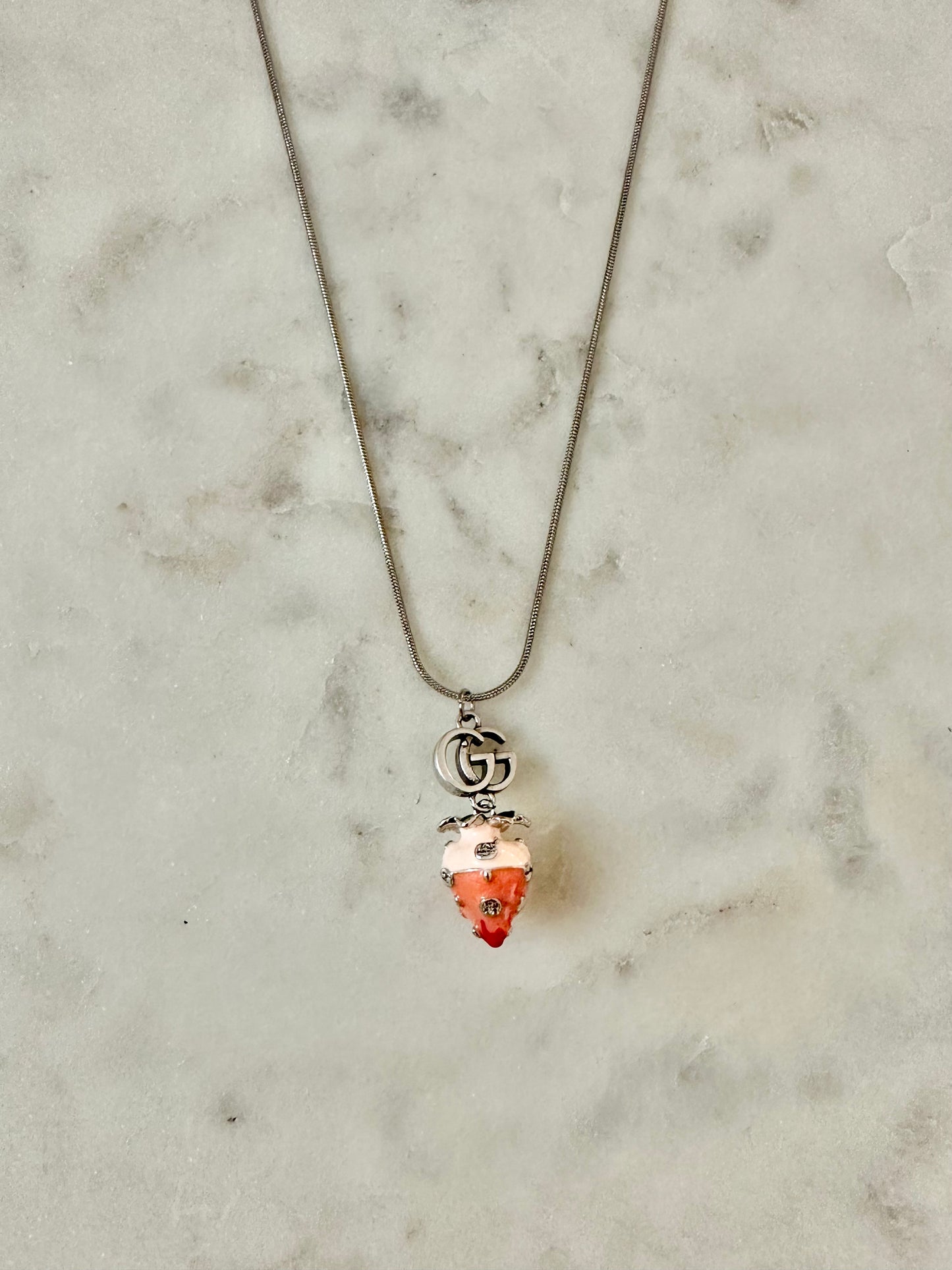 Gucci strawberry necklace