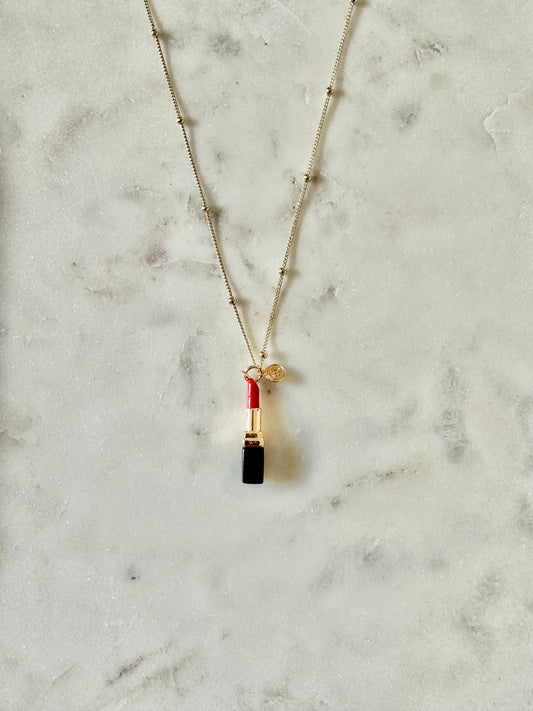 Coco Rouge lipstick necklace