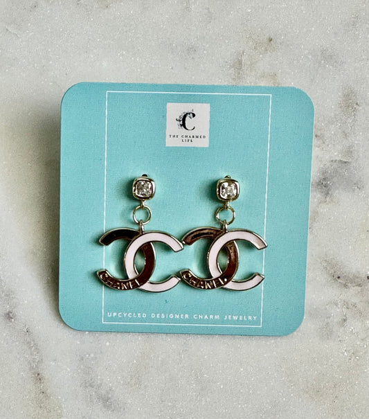 CC light pink earrings