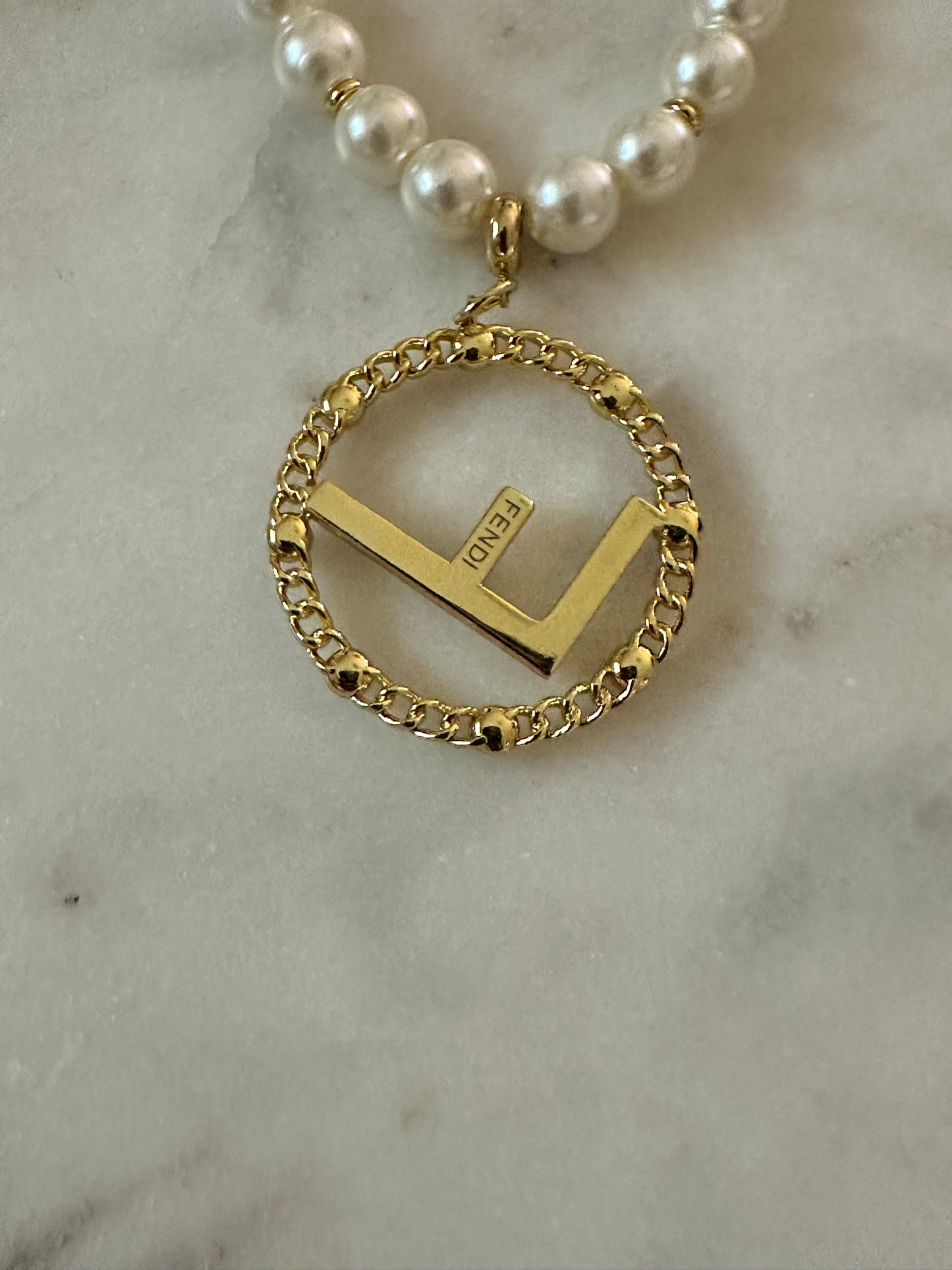 Fendi faux pearl necklace
