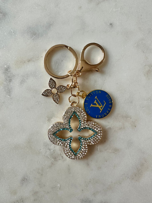 LV blue keychain