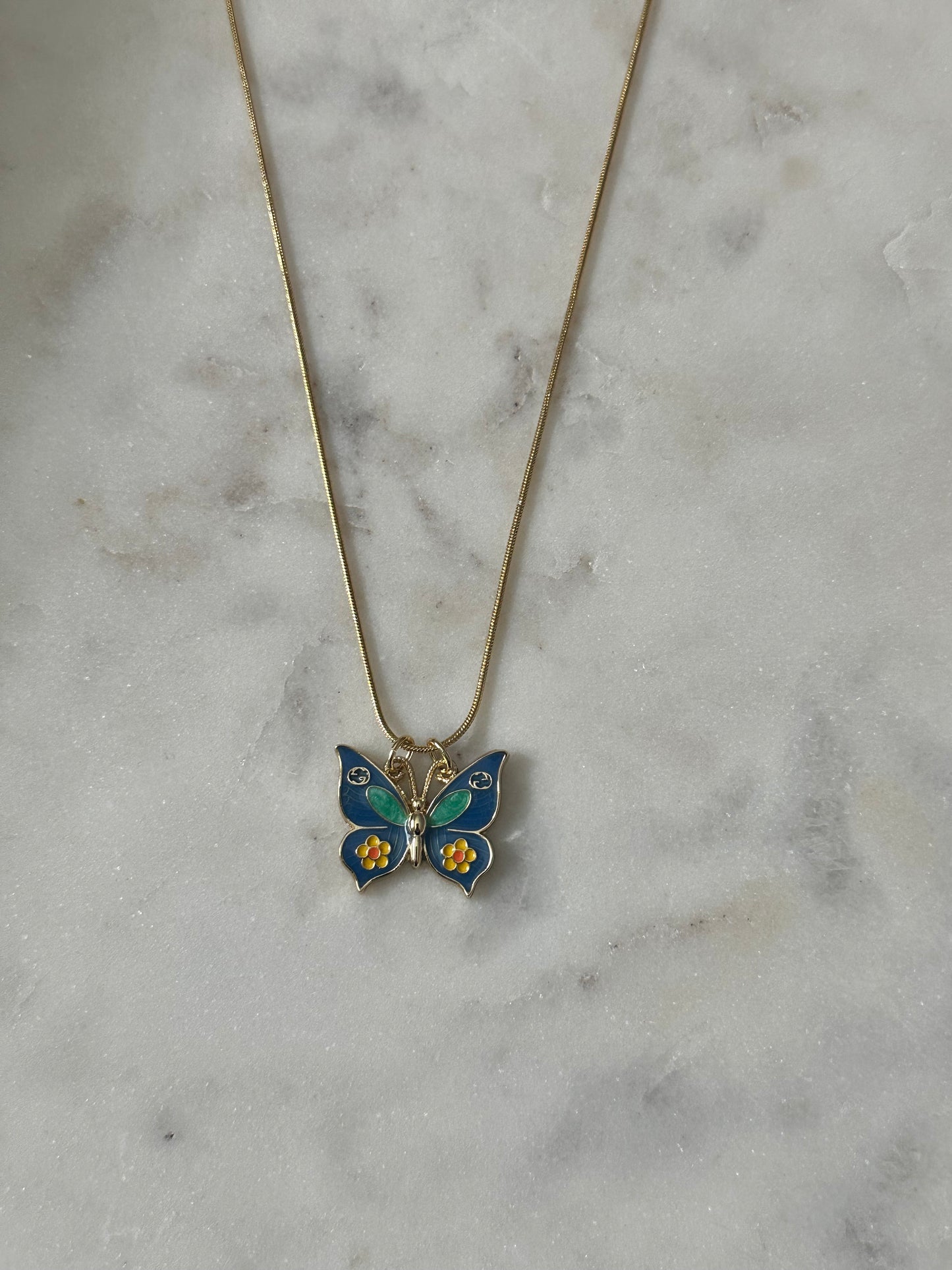 Gucci butterfly necklace