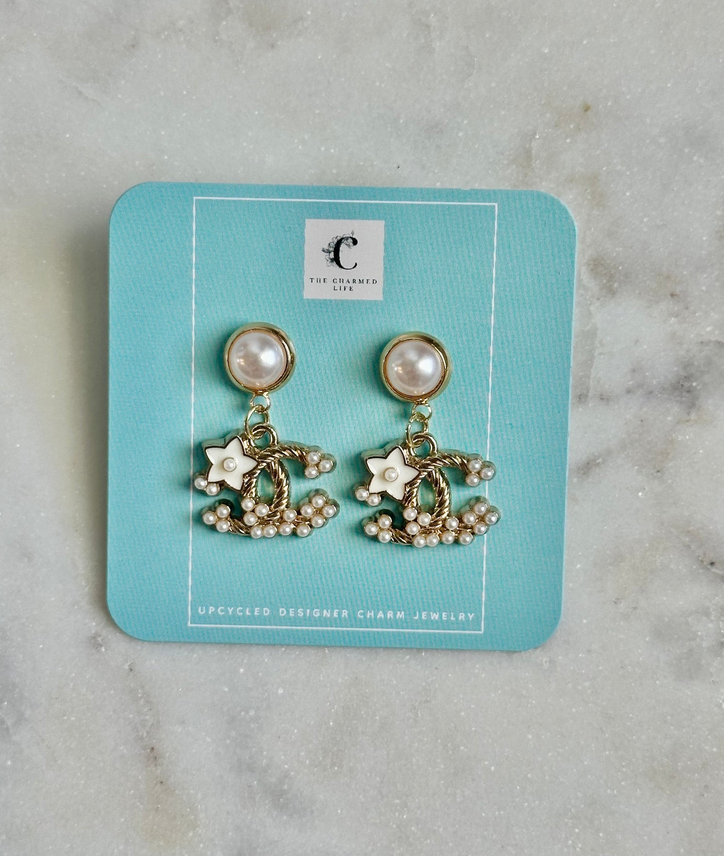 CC stars and pearls earrings