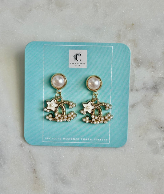 CC stars and pearls earrings